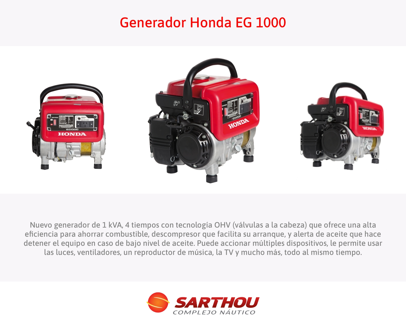 Generador Honda EG 1000