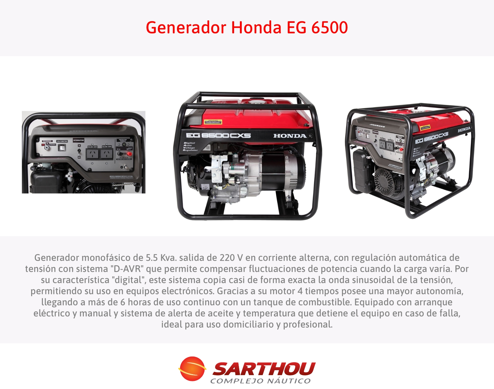 Generador Honda EG 6500