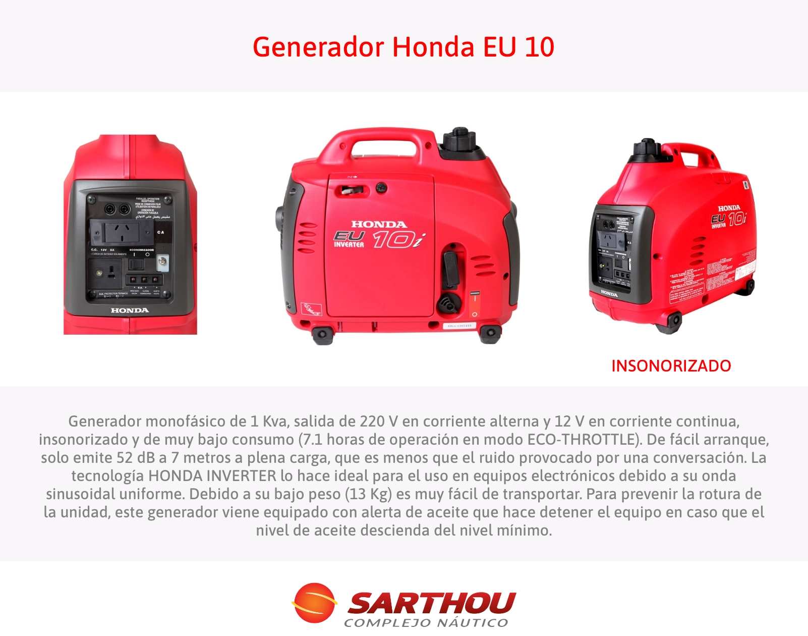 Generador Honda EU 10