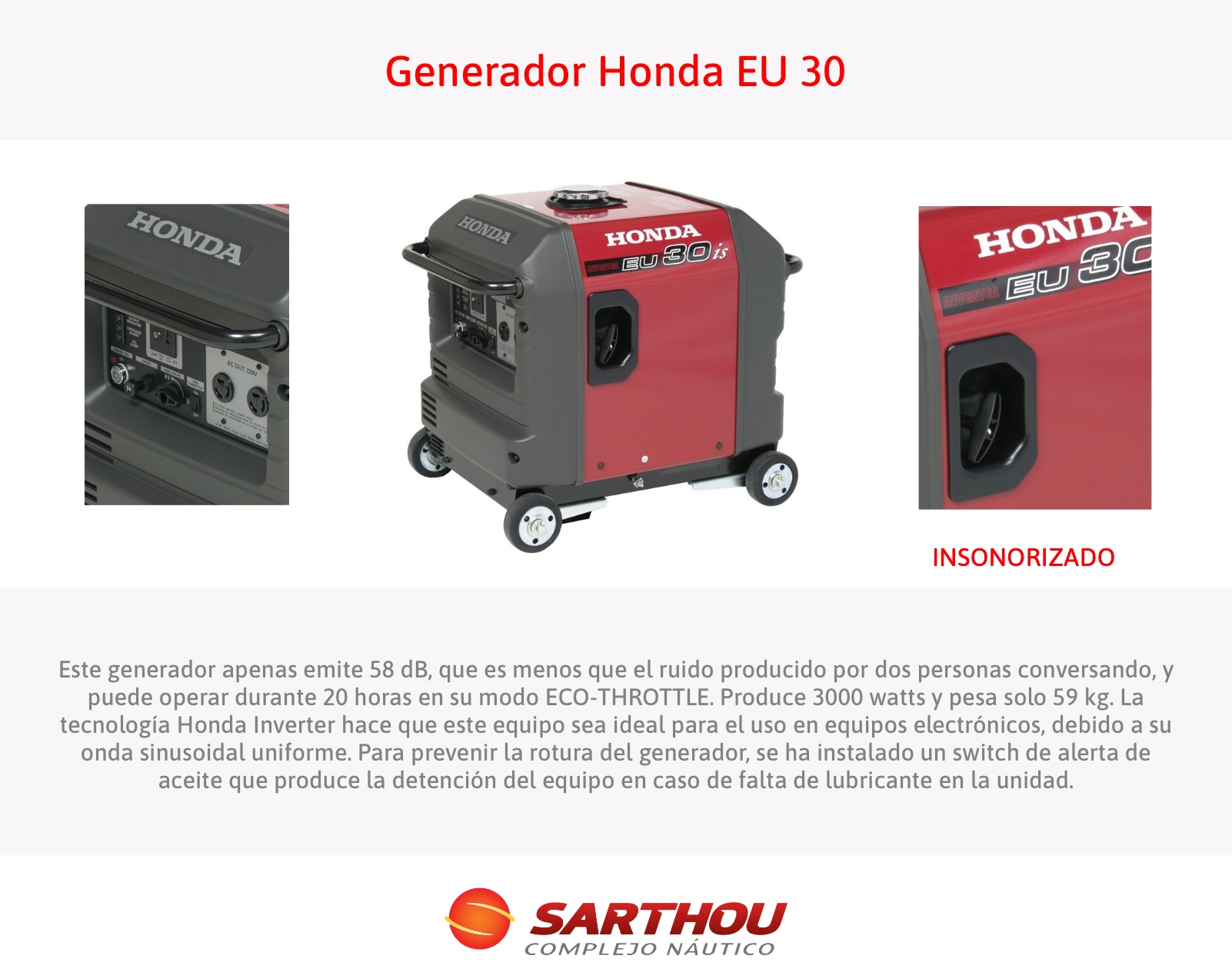 Generador Honda EU 30