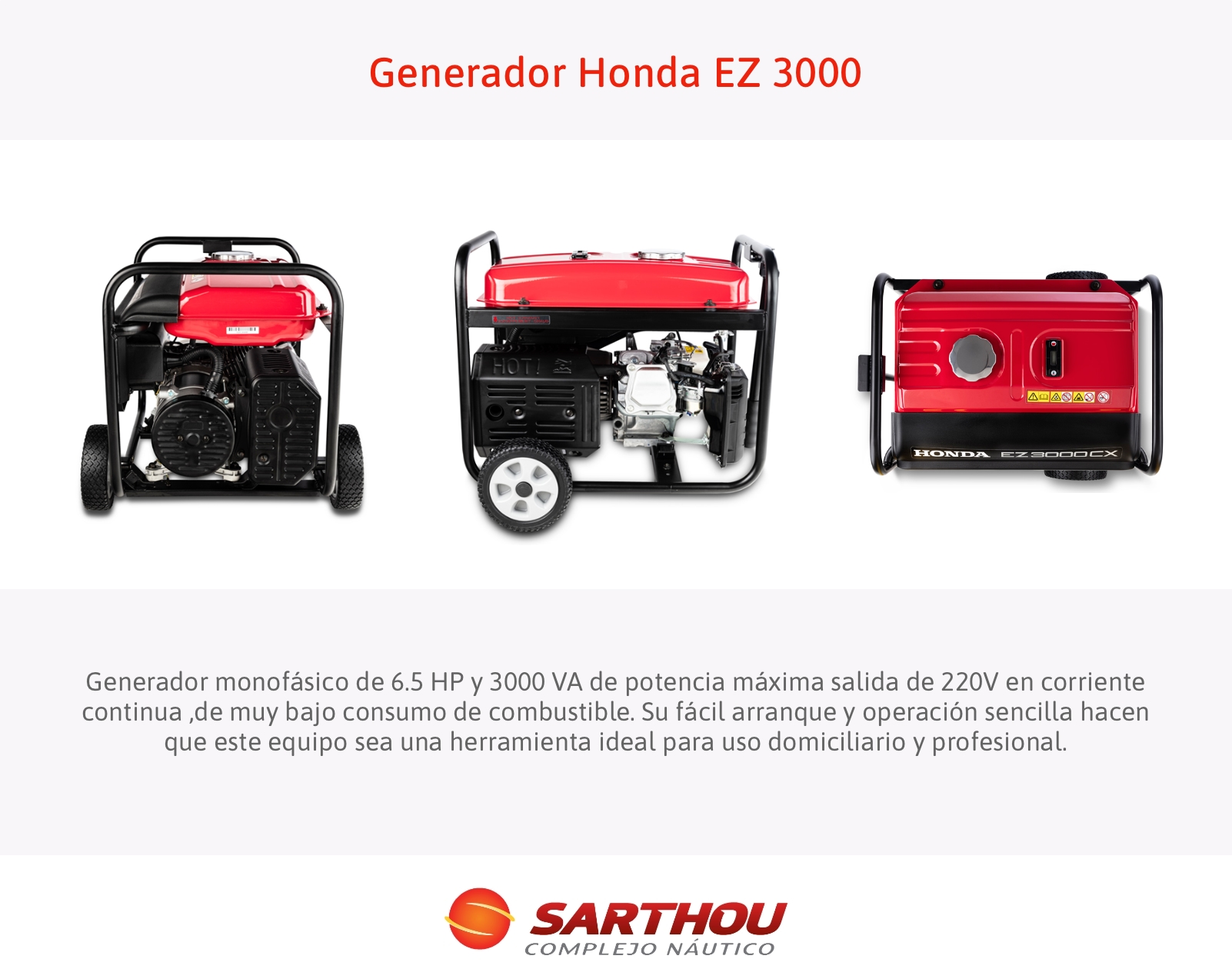 Generador Honda EZ 3000