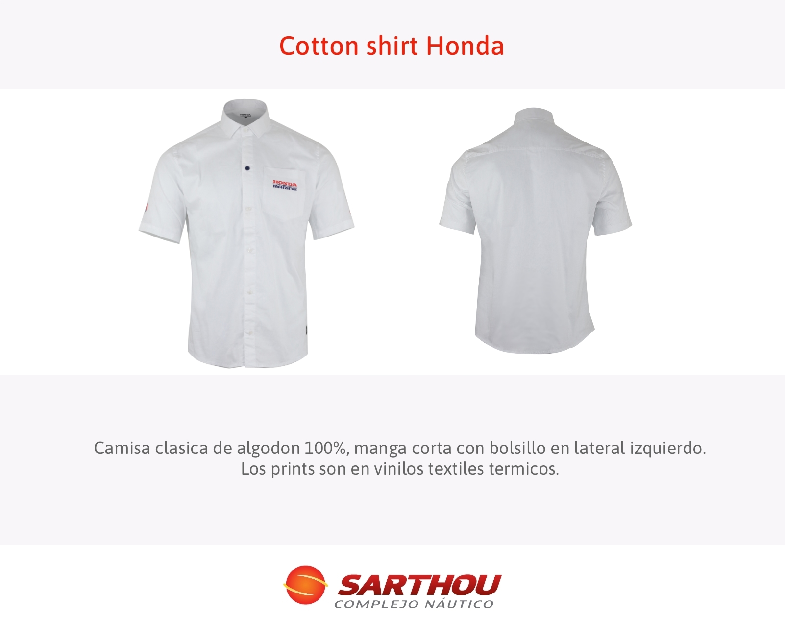 Cotton shirt Honda