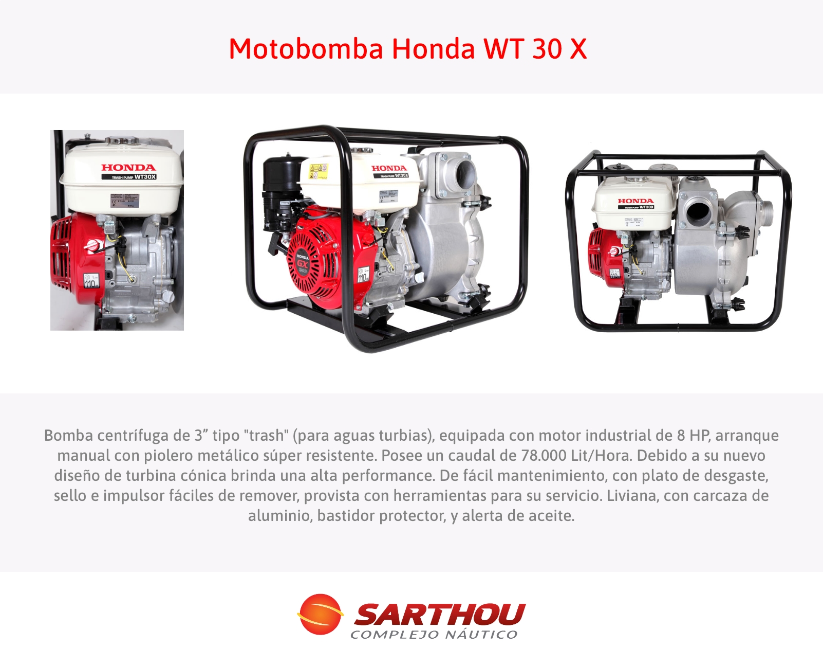 Motobomba WT 30