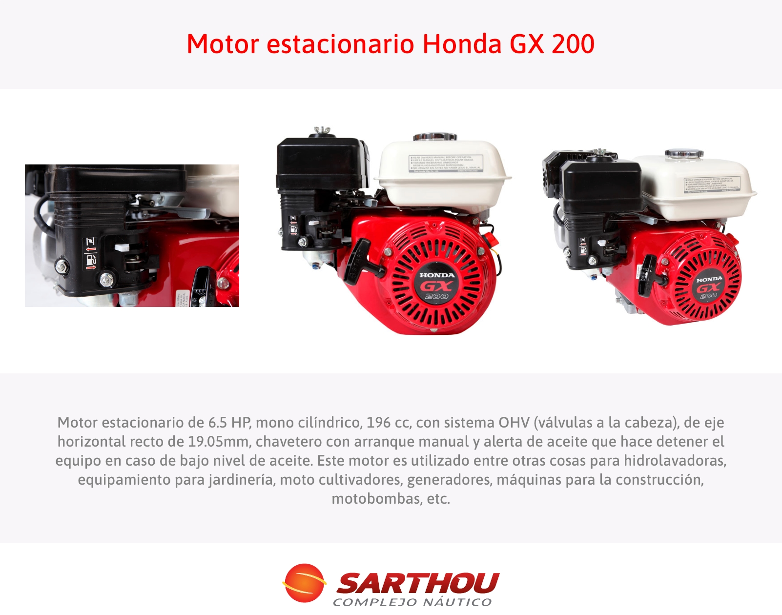 Motor estacionario GX 200