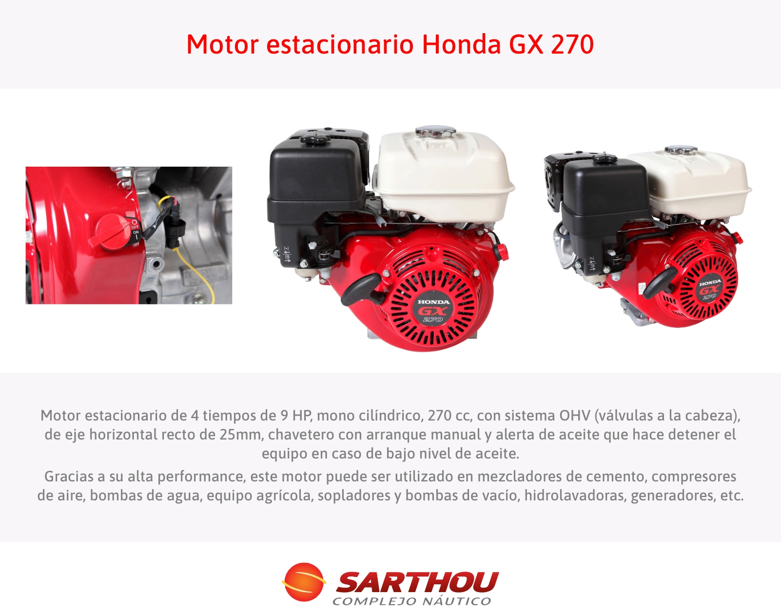 Motor estacionario GX 270