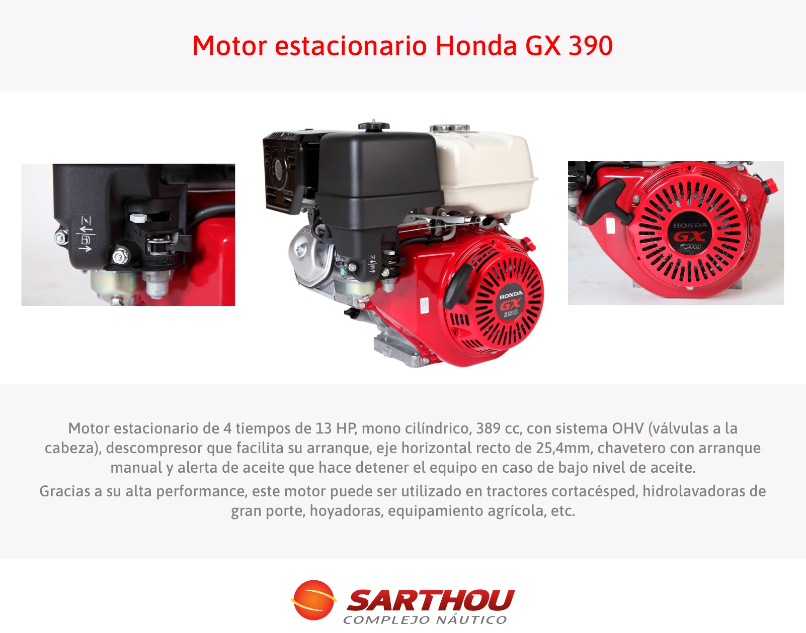 Motor estacionario GX 390