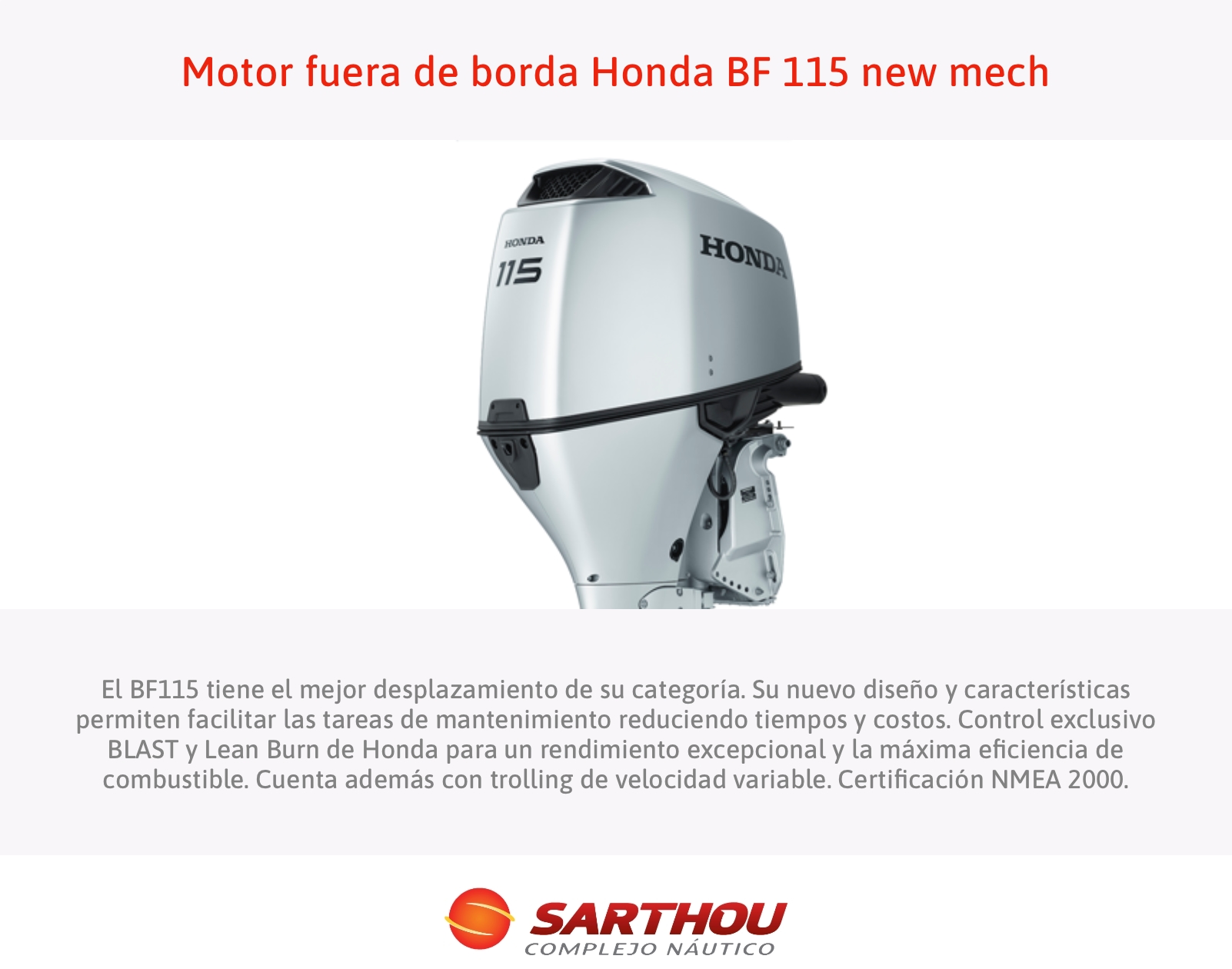 Motor fuera de borda BF 115 new mech