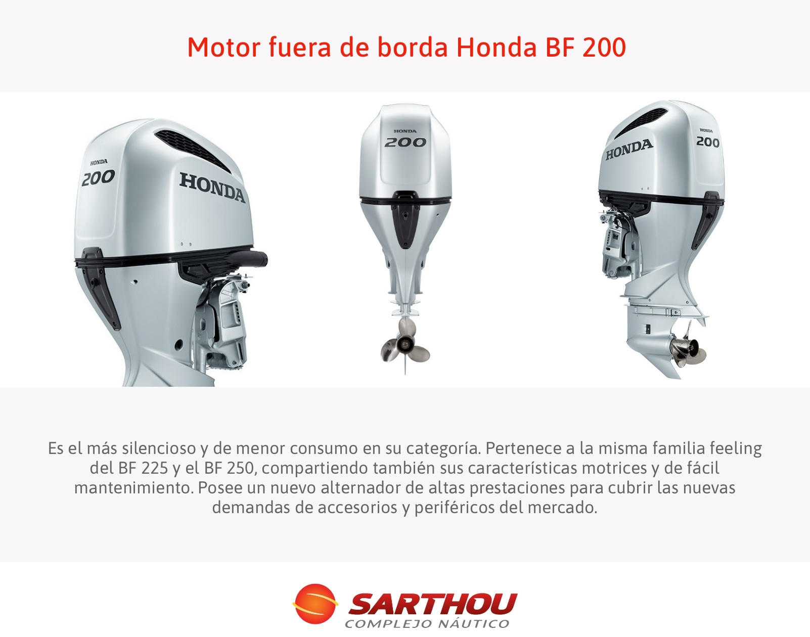 Motor fuera de borda BF 200